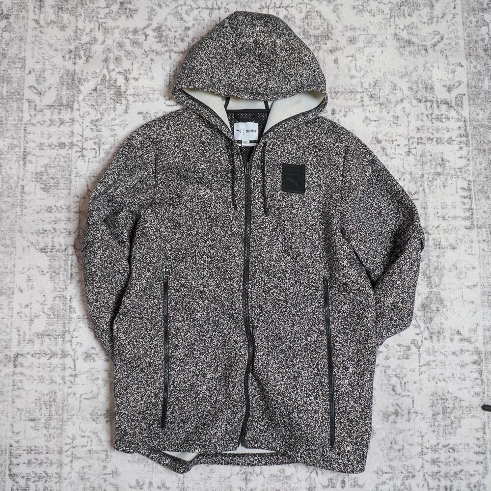 Puma x Trapstar Zip Hoodie Tracktop Removable Sleeves White Noise Rare Men Large